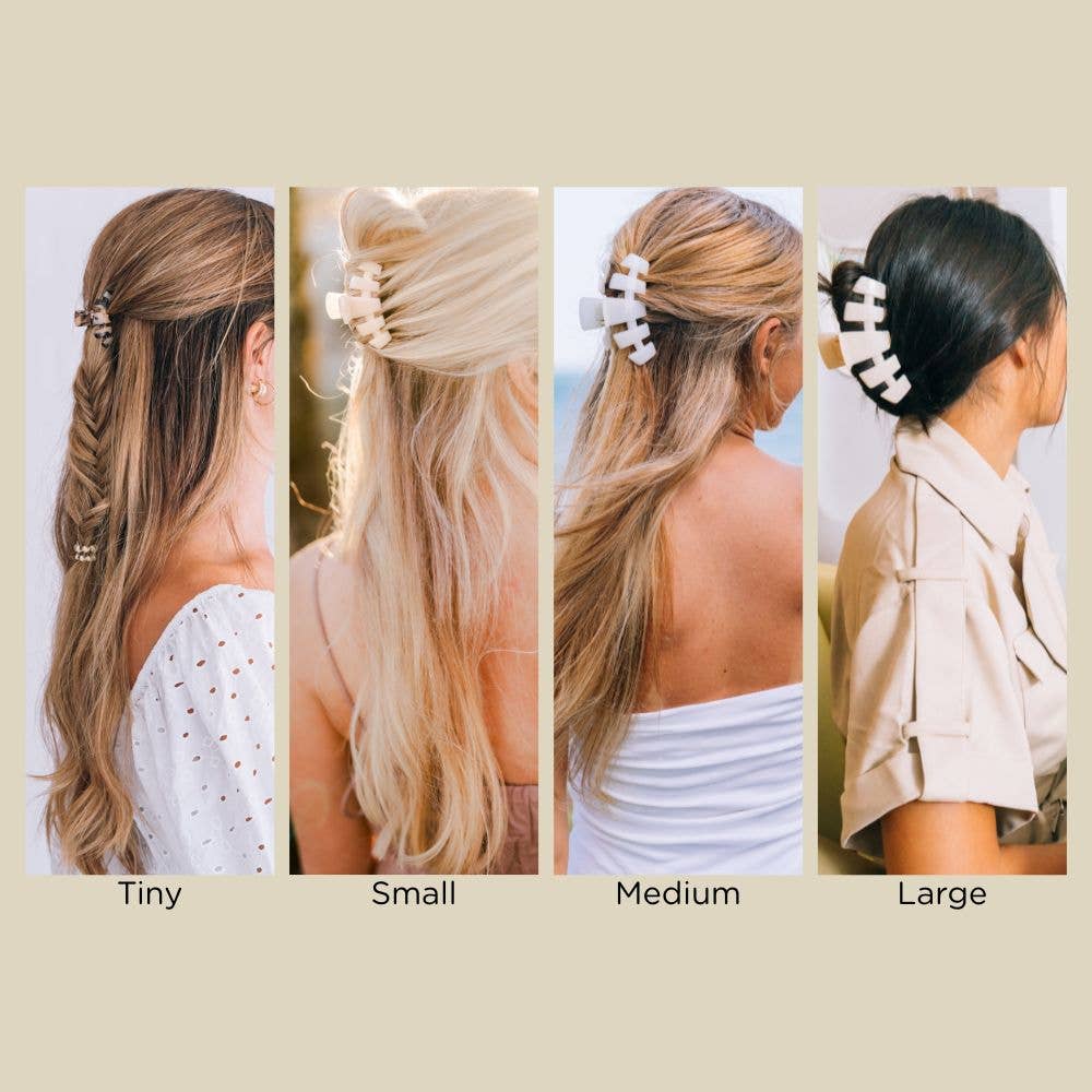 TELETIES - Classic Small Hair Clip - Coconut White