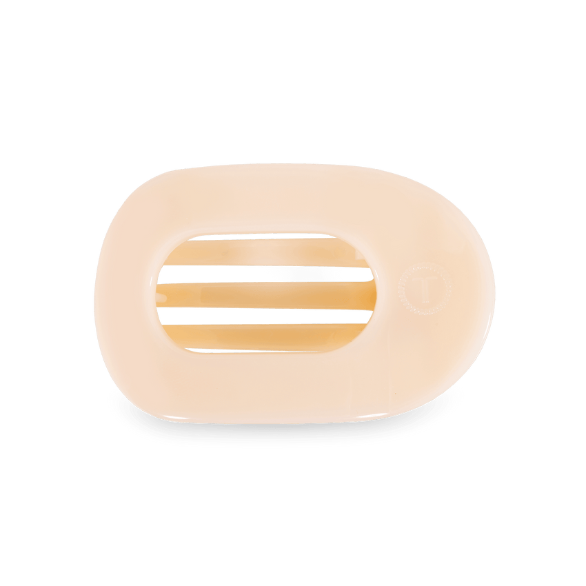 TELETIES - Medium Flat Round Clip - Almond Beige