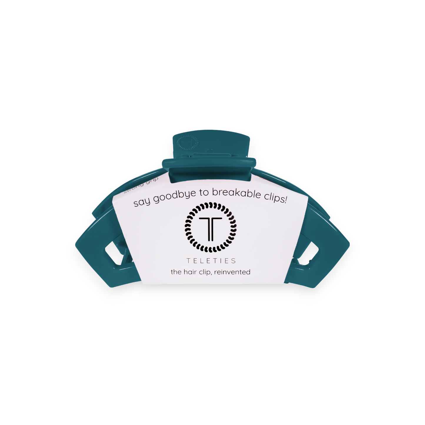 TELETIES - Open Small Hair Clip - Teal With It