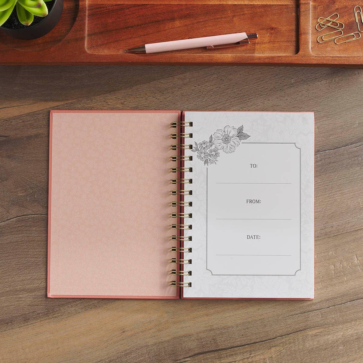Journal Spiral Pink Floral I Know the Plans Jeremiah 29:11