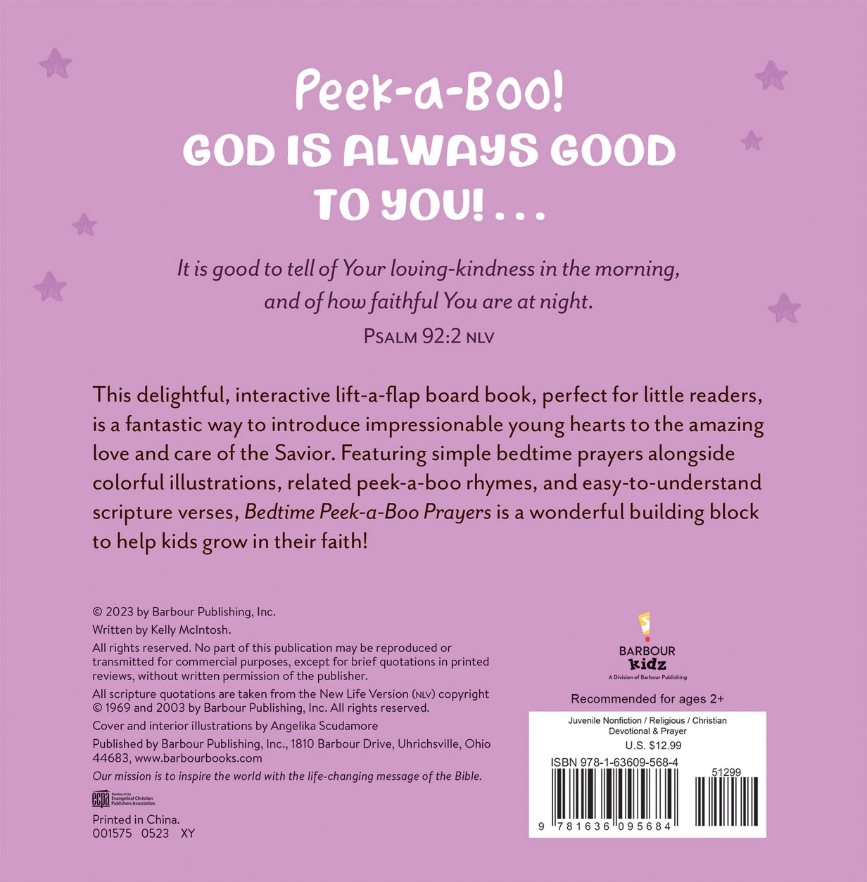 Bedtime Peek-A-Boo Prayers Lift A Flap Book
