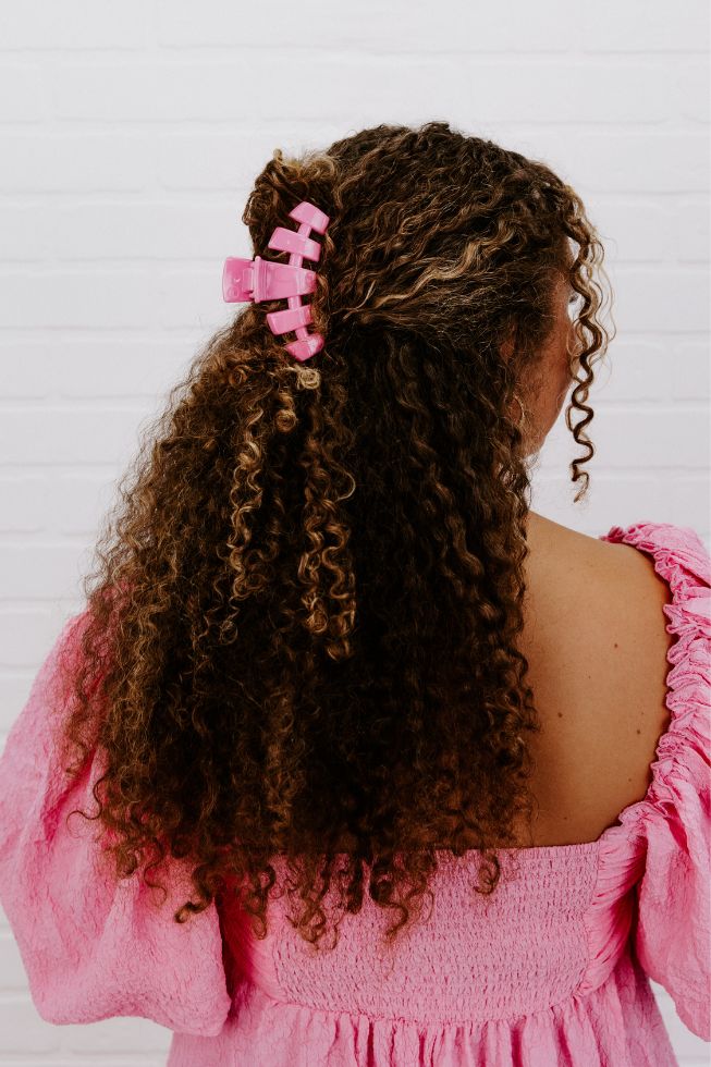 TELETIES - Classic Medium Hair Clip - Peonies Please