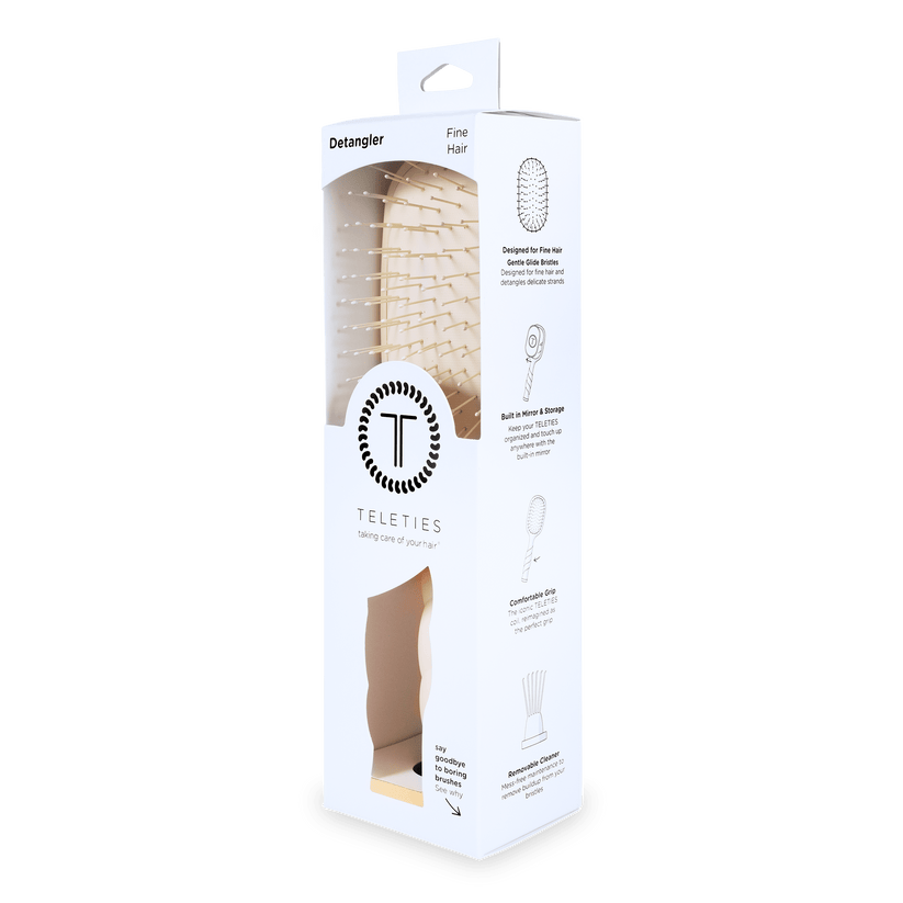 TELETIES - Detangler Hair Brush - Fine Hair – Tan
