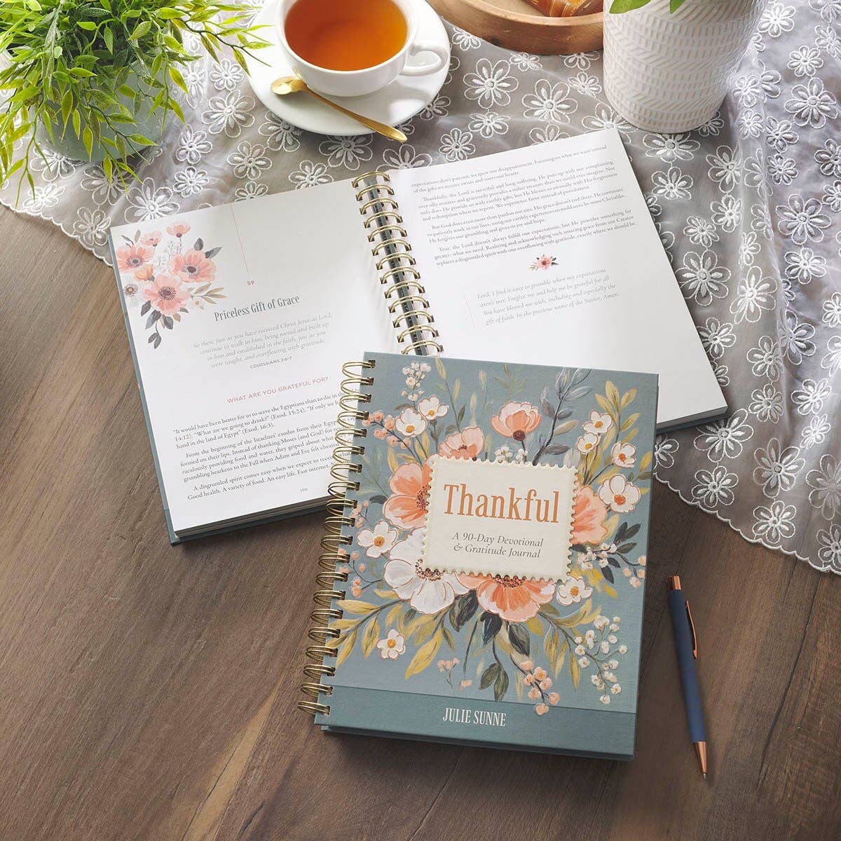 Thankful, A 90-Day Devotional Gratitude Journal HC Spiral