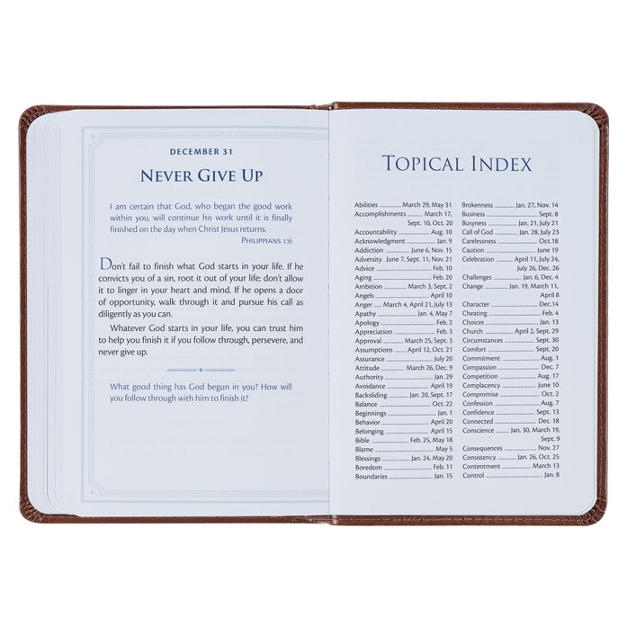 Be Strong & Steadfast 366 Devotions for Men - Faux Leather