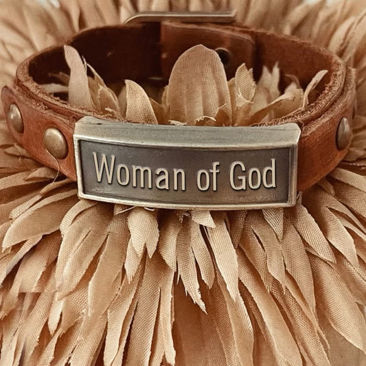 FINAL SALE - The Leather Wristlet : Woman of God