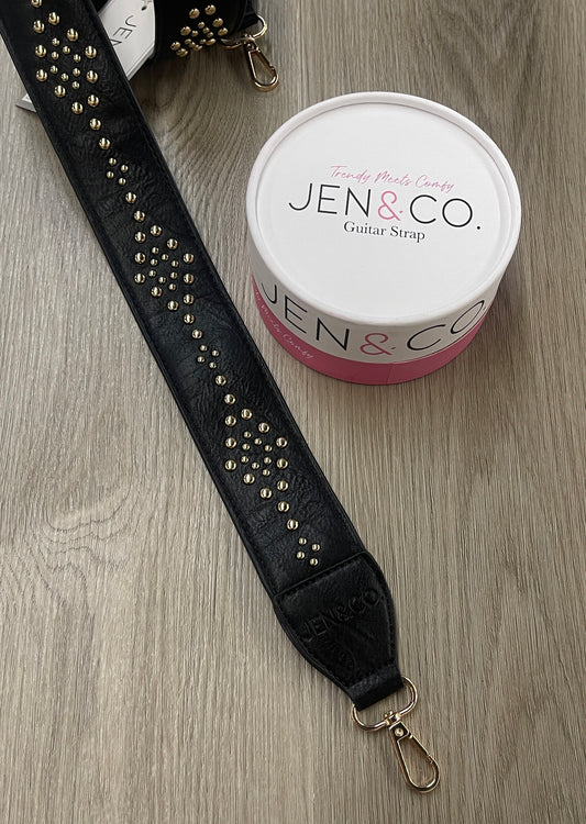 The Jaci Studded Guitar Bag Strap - Black