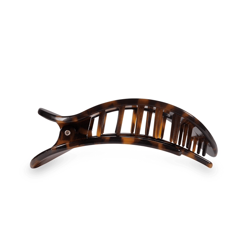 TELETIES - Small Flat Round Clip - Tortoise