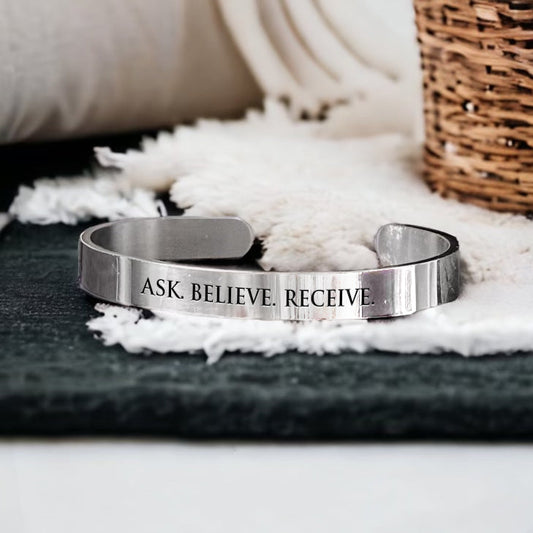 FINAL SALE - The Scripture Bangle : Ask. Believe. Receive.