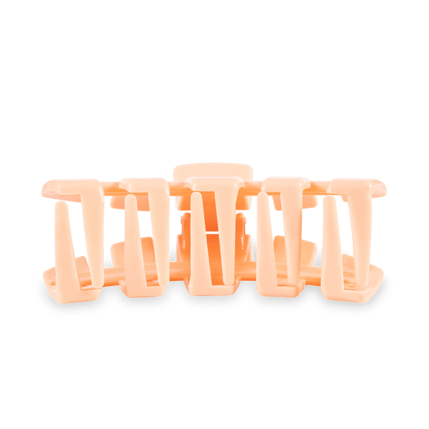 TELETIES - Classic Large Hair Clip - Peach Fuzz