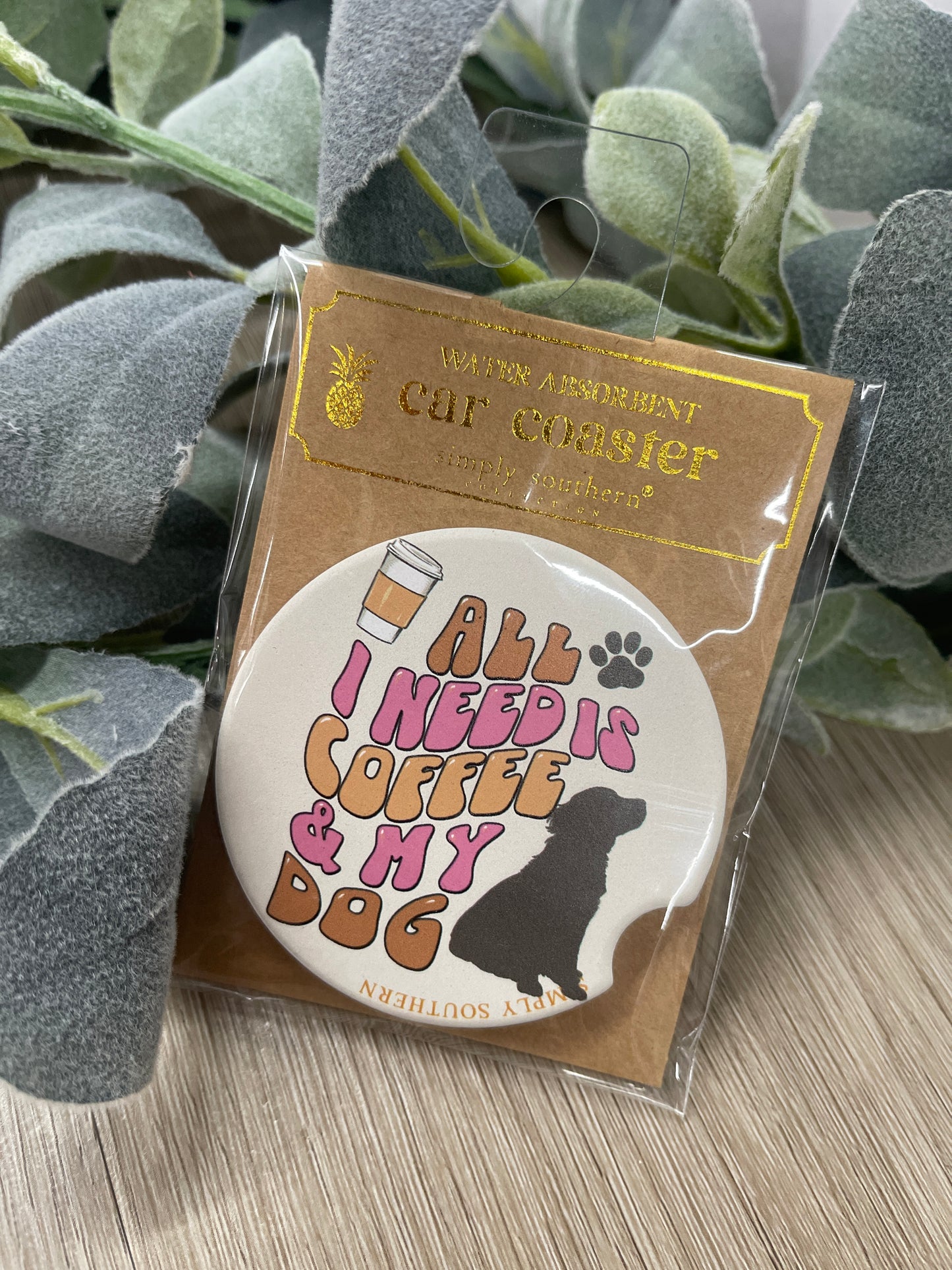 FINAL SALE - Simply Southern - Water Absorbent Car Coaster - ASST.
