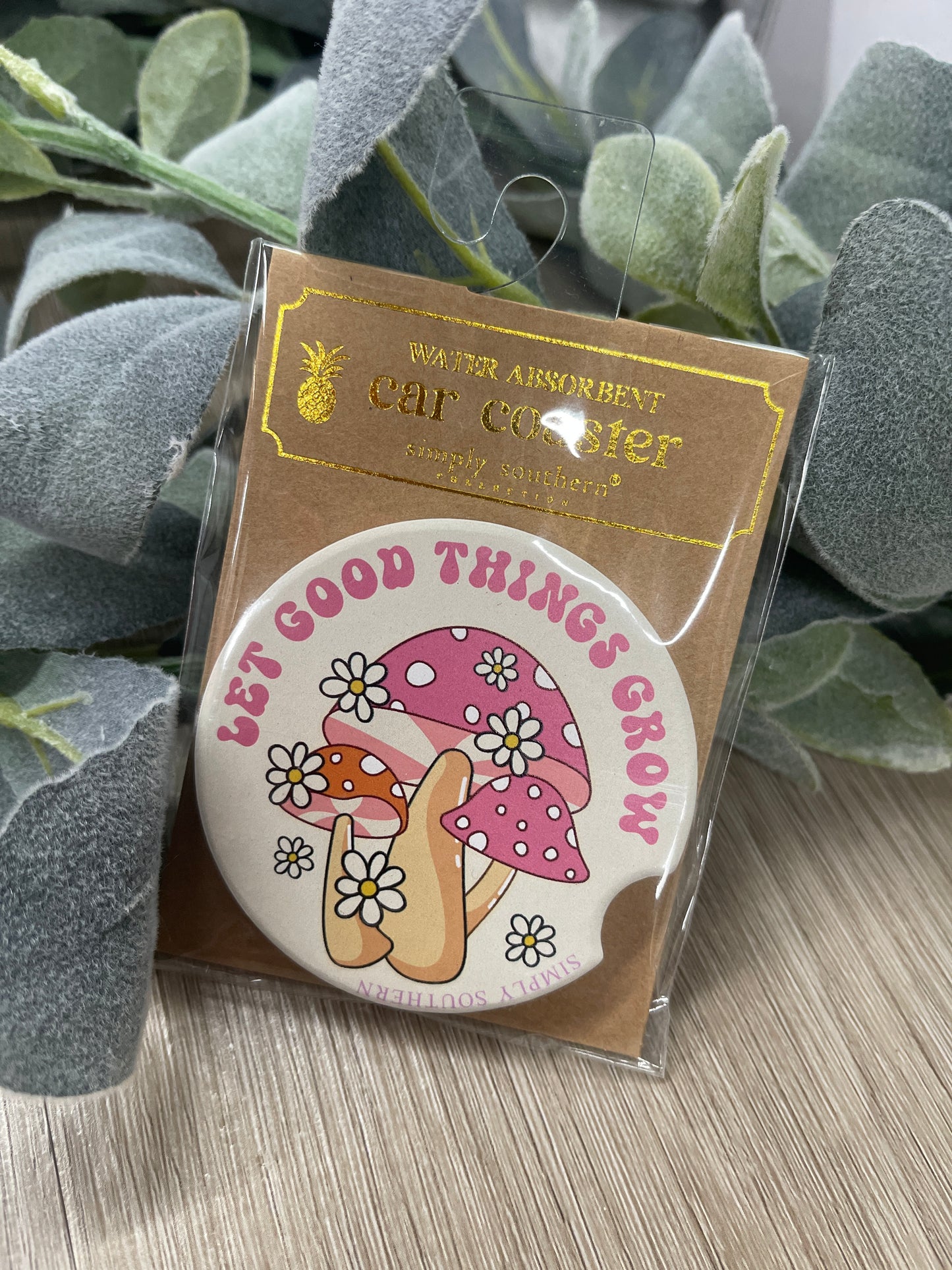 FINAL SALE - Simply Southern - Water Absorbent Car Coaster - ASST.
