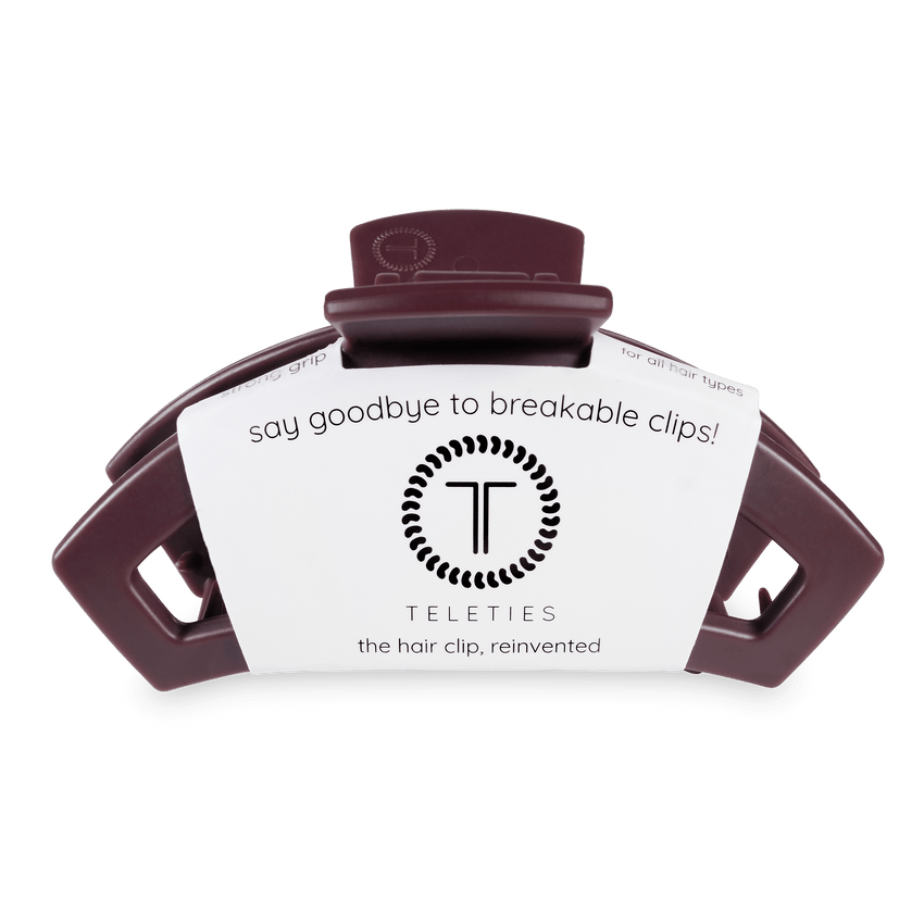 TELETIES - Open Large Hair Clip - Burgundy Bliss