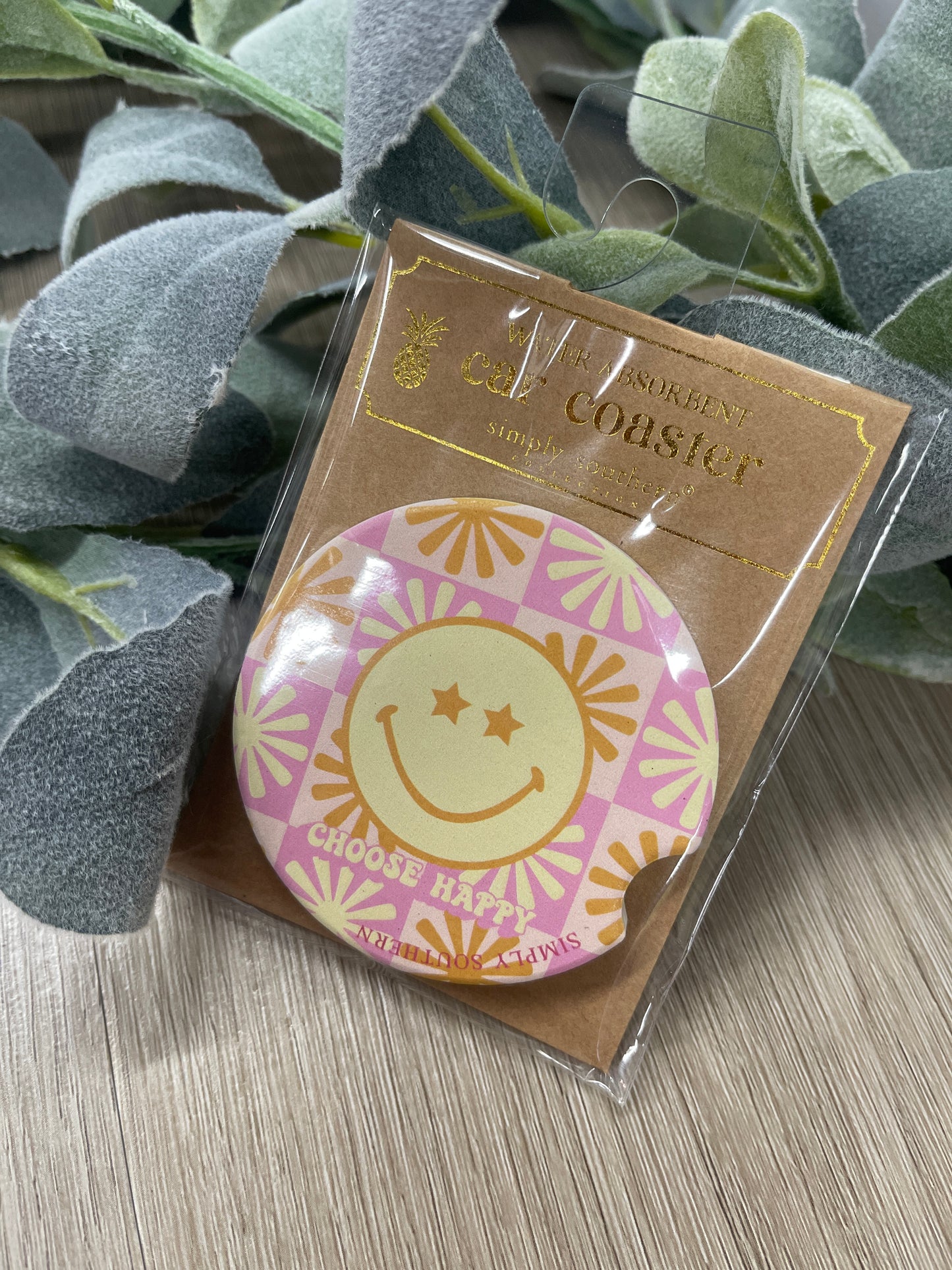 FINAL SALE - Simply Southern - Water Absorbent Car Coaster - ASST.