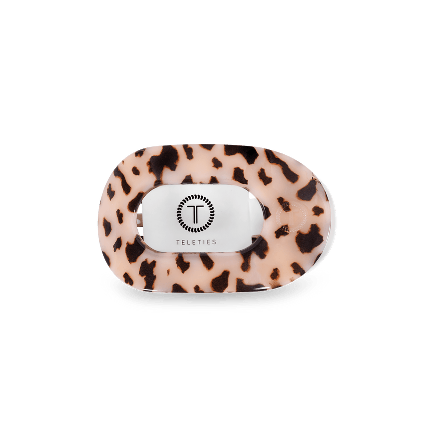 TELETIES - Small Flat Round Clip - Blonde Tortoise
