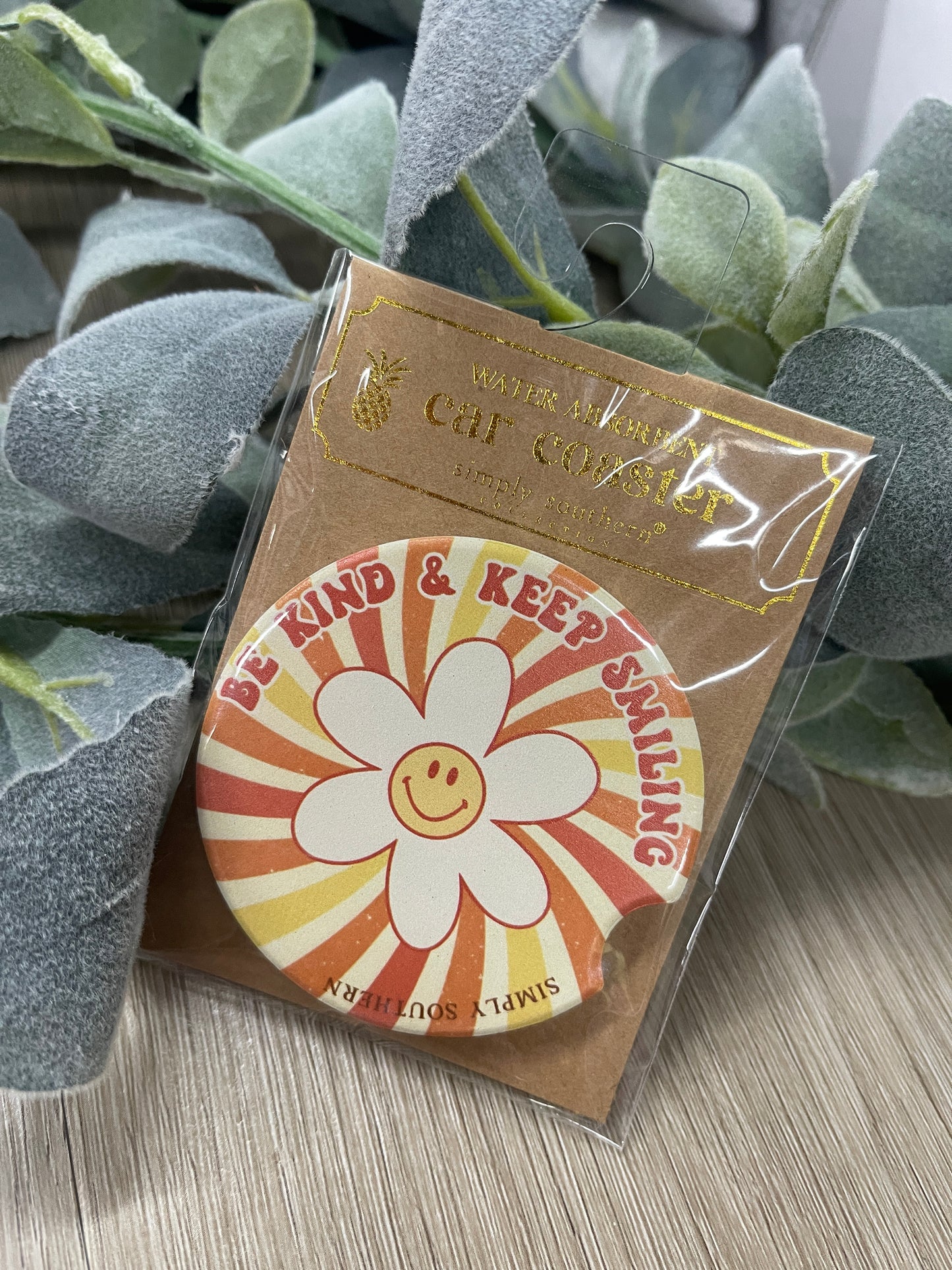 FINAL SALE - Simply Southern - Water Absorbent Car Coaster - ASST.