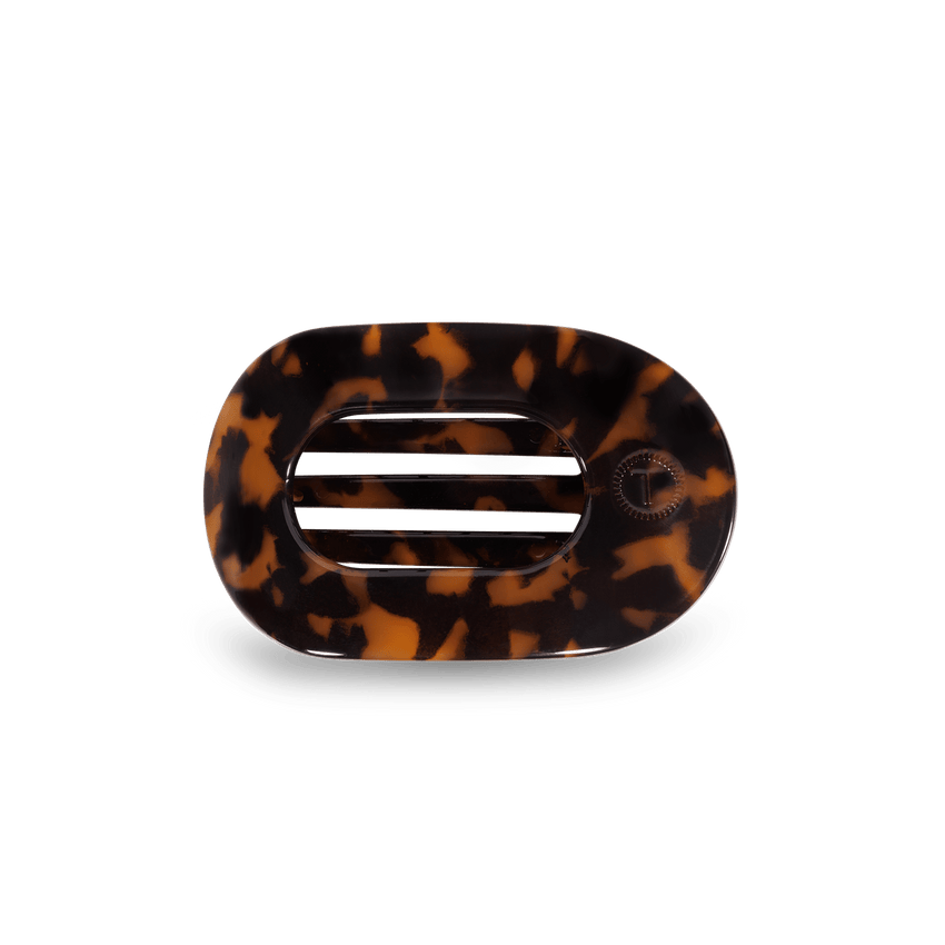 TELETIES - Small Flat Round Clip - Tortoise