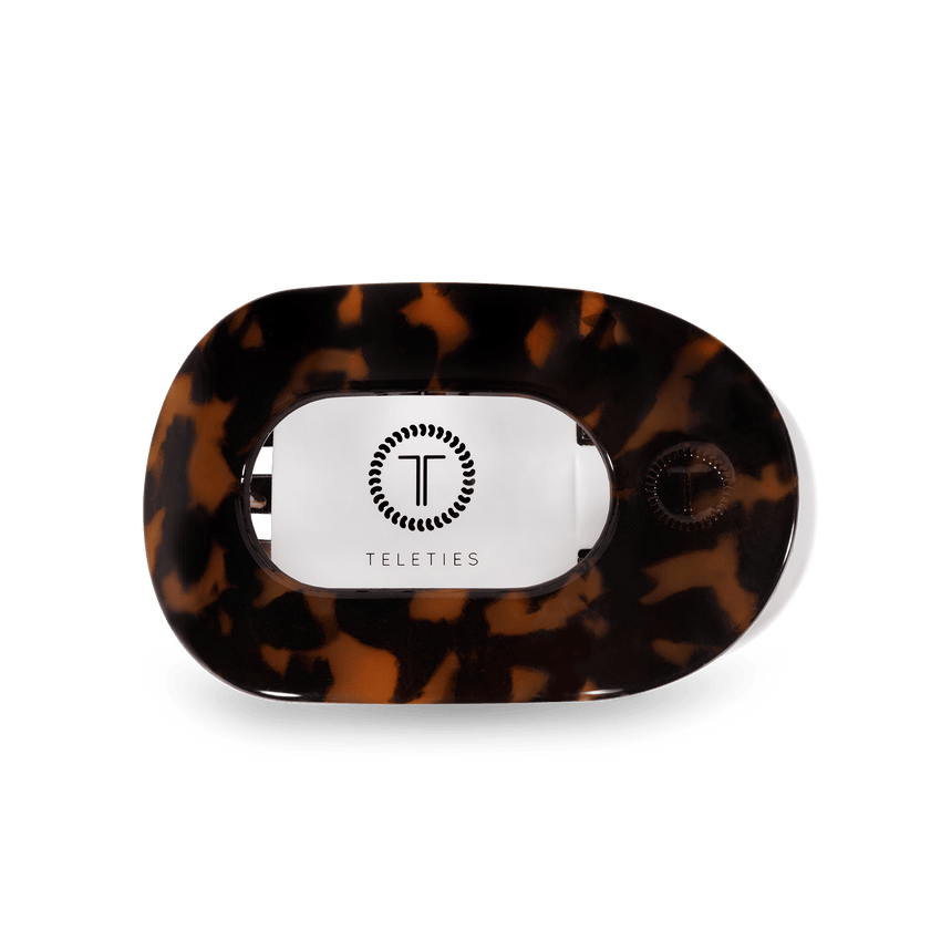 TELETIES - Small Flat Round Clip - Tortoise