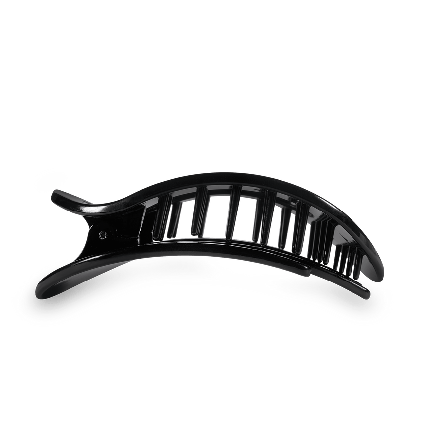 TELETIES - Large Flat Round Clip - Jet Black