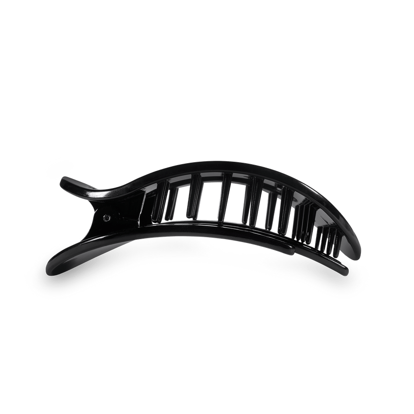 TELETIES - Small Flat Round Clip - Jet Black