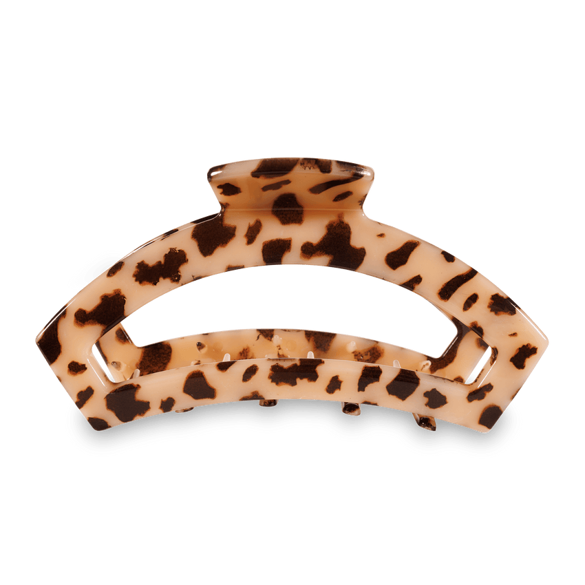 TELETIES - Open Large Hair Clip - Blonde Tortoise