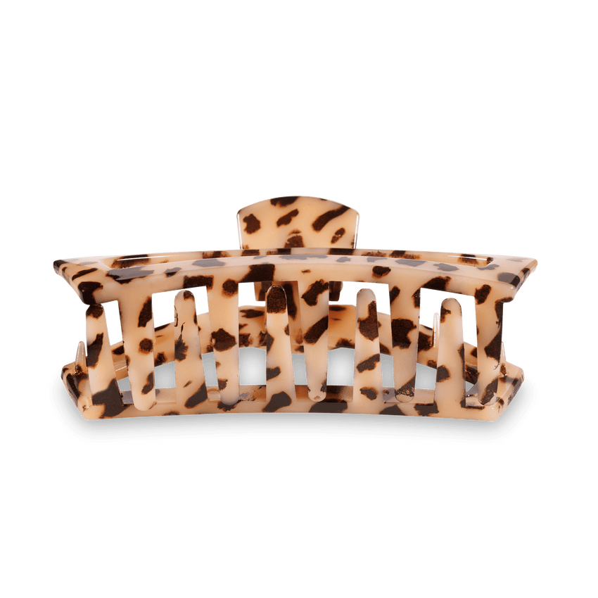 TELETIES - Open Large Hair Clip - Blonde Tortoise