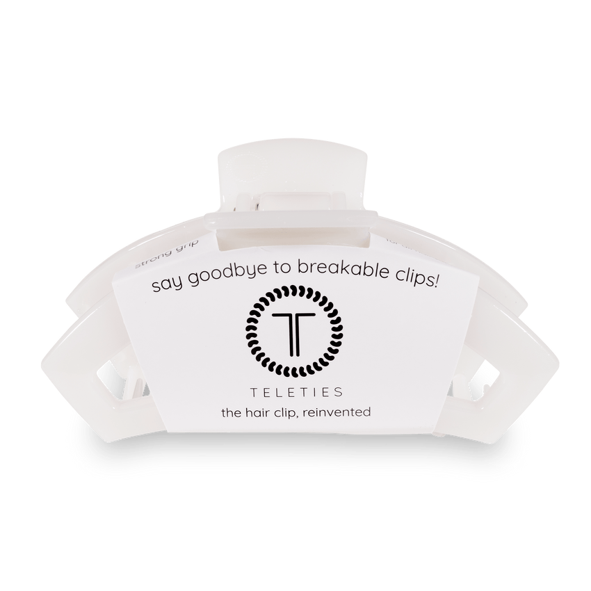 TELETIES - Open Large Hair Clip - Coconut White