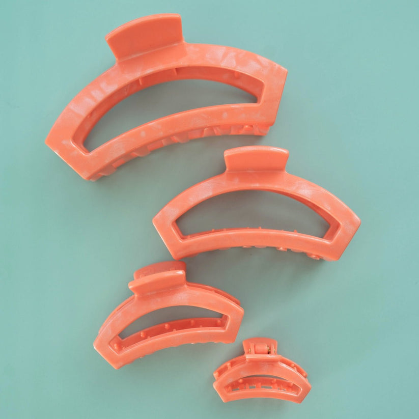 TELETIES - Open Large Hair Clip - Dreamsicle