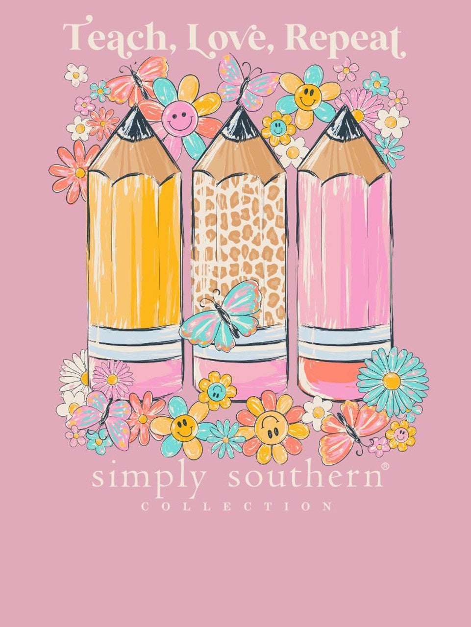 FINAL SALE - Simply Southern - Teach, Love, Repeat SS Tee - 2024