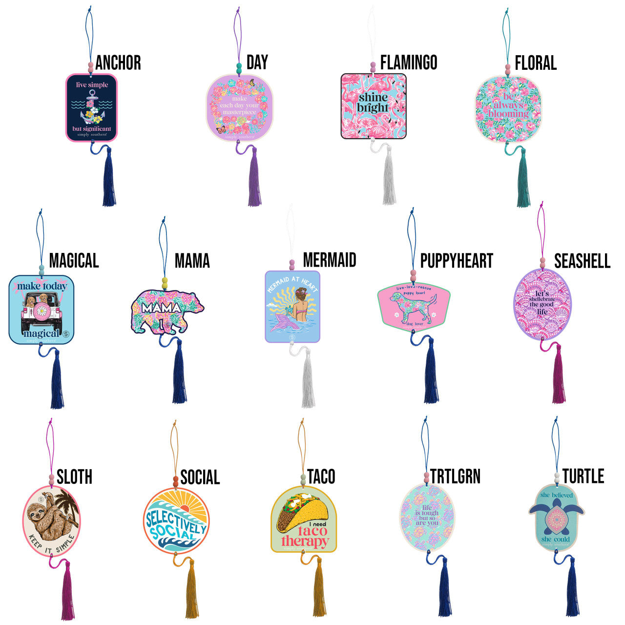 FINAL SALE - Simply Southern - Car Air Fresheners - Asst. - 2023