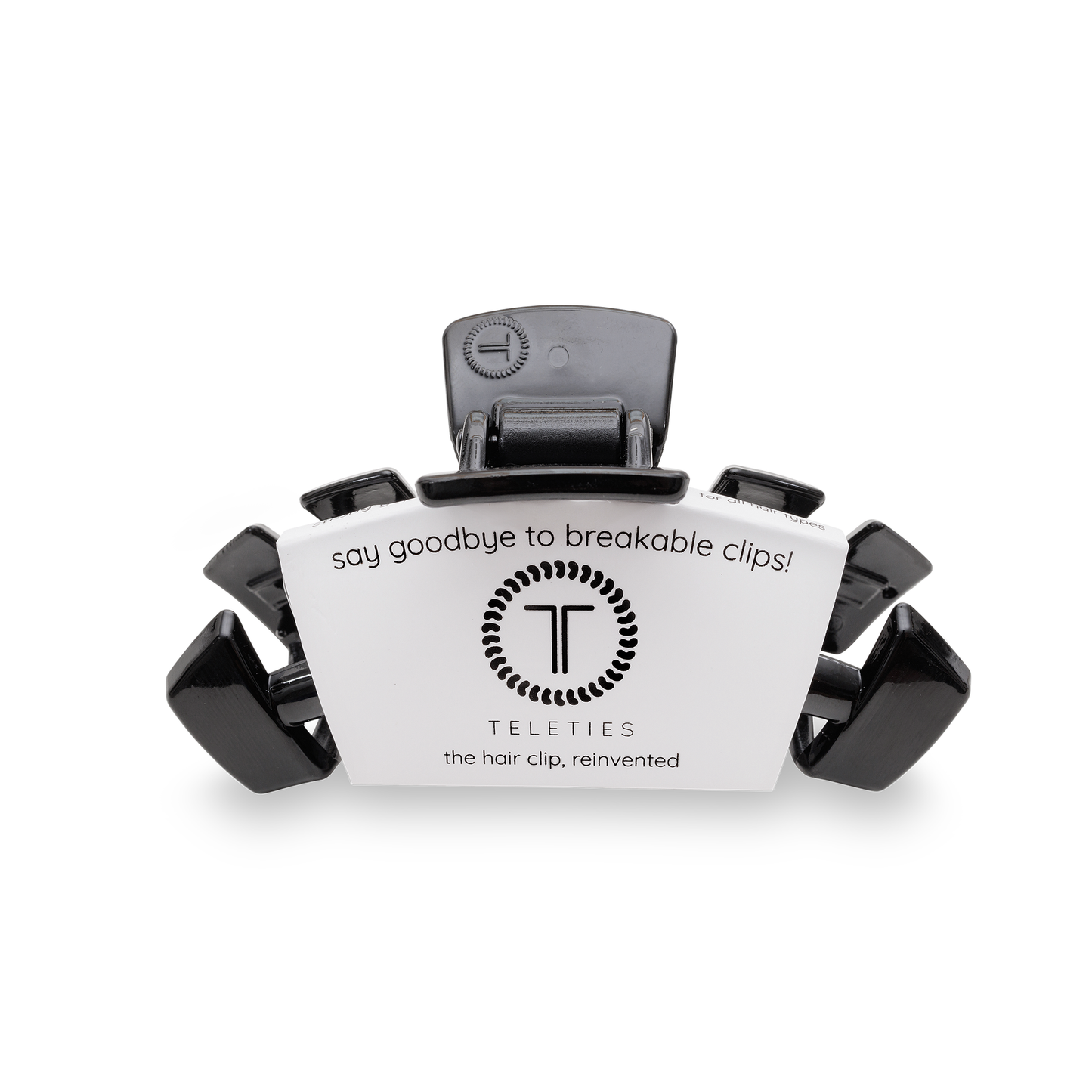 TELETIES - Classic Medium Hair Clip - Jet Black