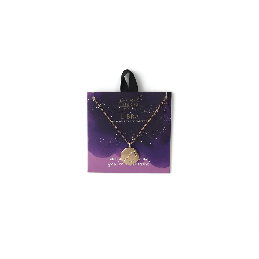 Soul Stacks Star Sign Pendant Necklace - Asst