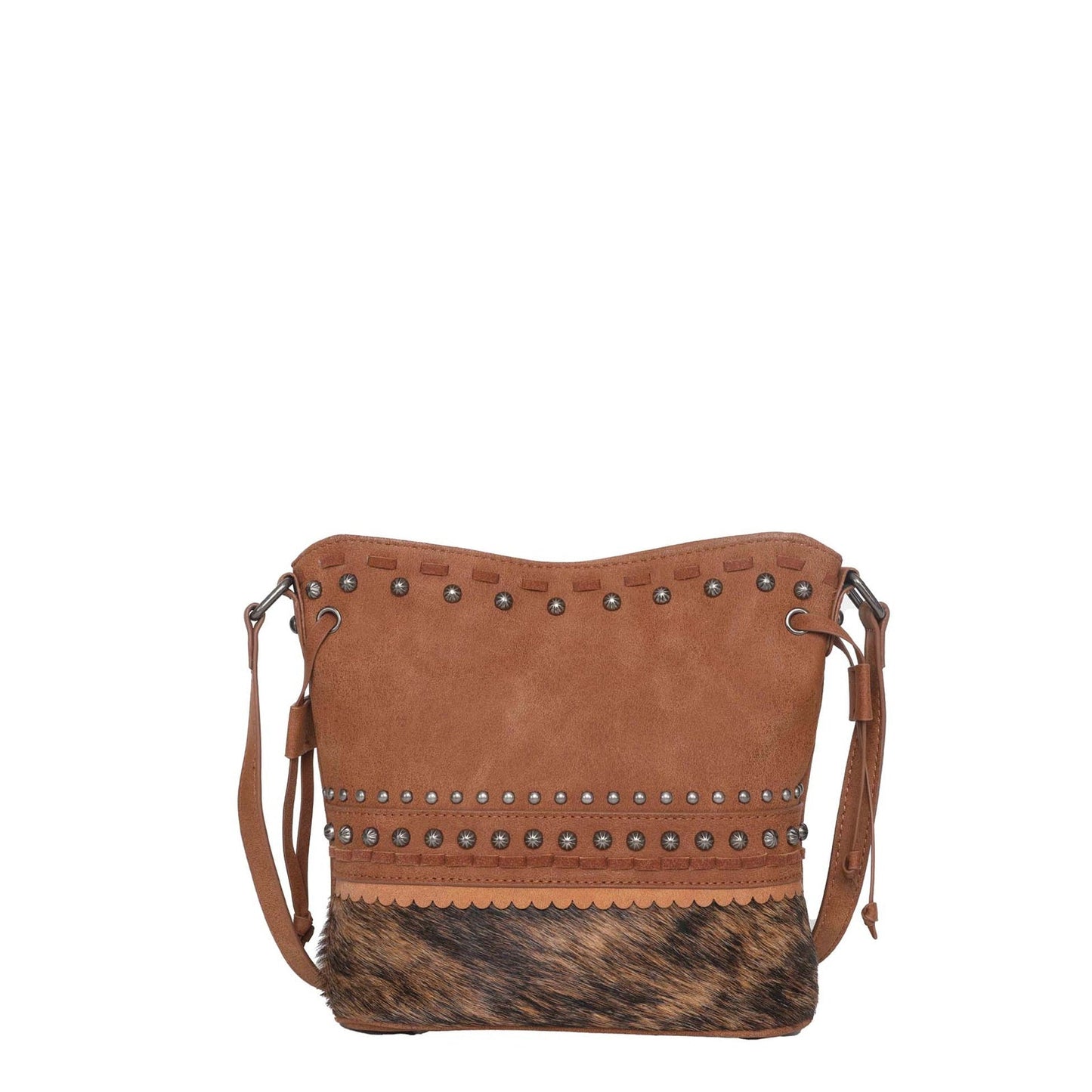 Trinity Ranch Hair-On Cowhide Collection Concealed Carry Crossbody Bag - Brown