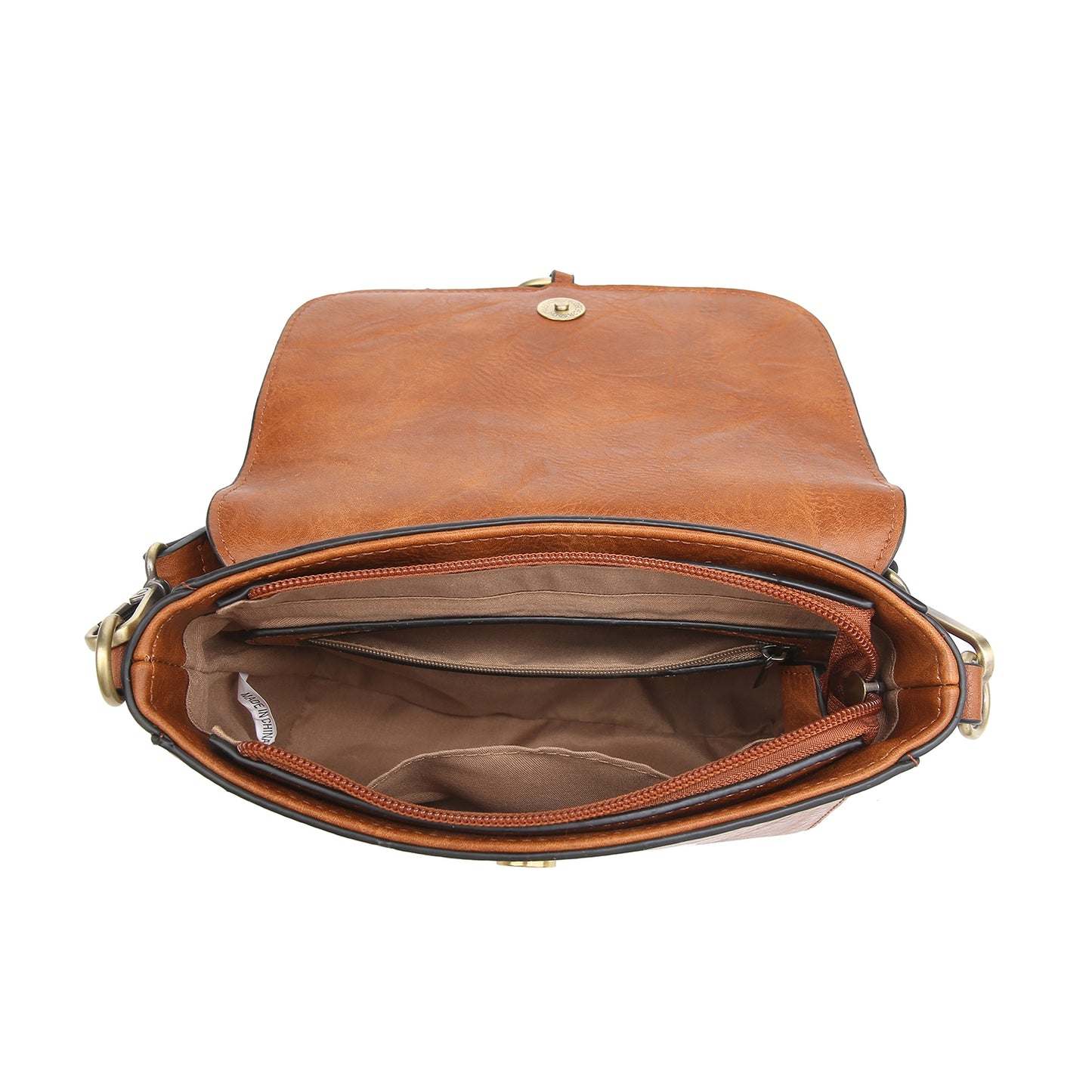 The Ellie Studded Crossbody Bag - Rust