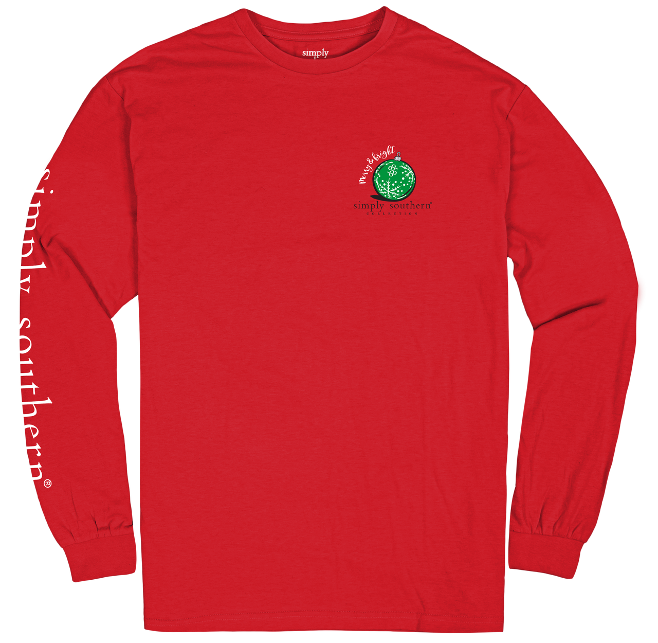 FINAL SALE - YOUTH - Simply Southern - Merry & Bright Checklist Long Sleeve Tee