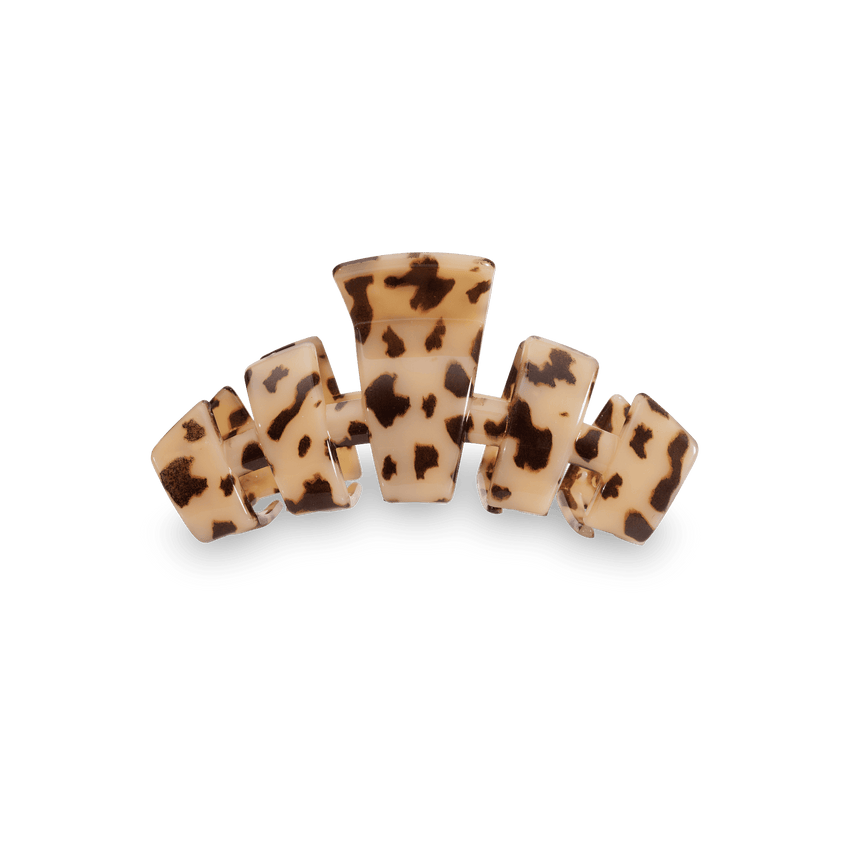 TELETIES - Classic Large Hair Clip - Blonde Tortoise
