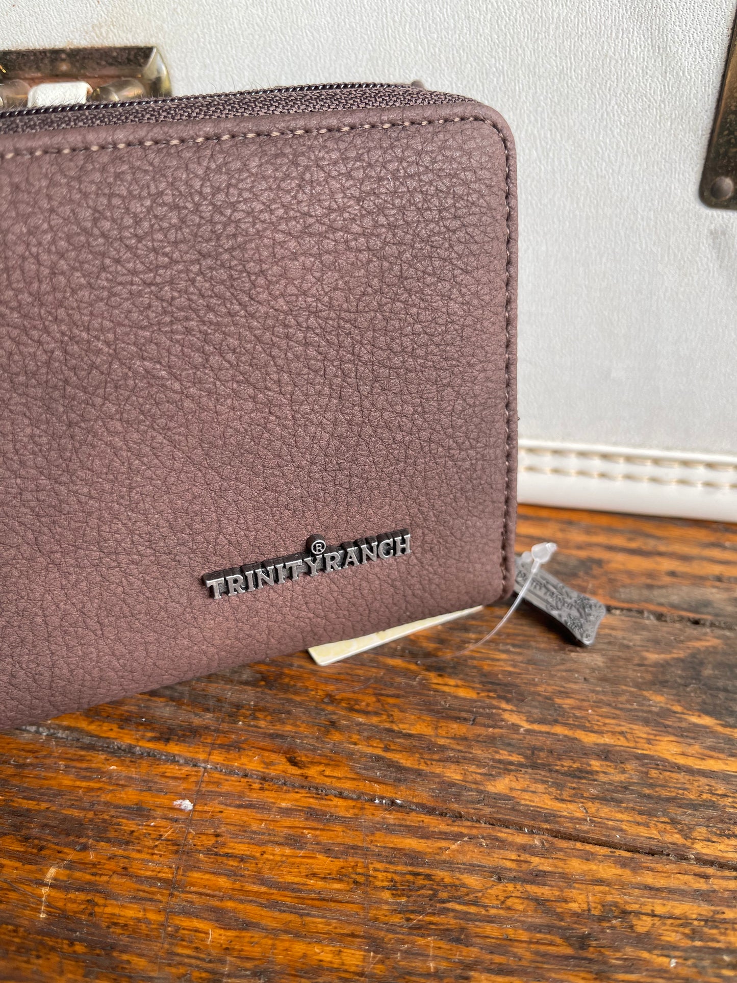 Trinity Ranch Hair-On Cowhide Collection Wallet - Coffee