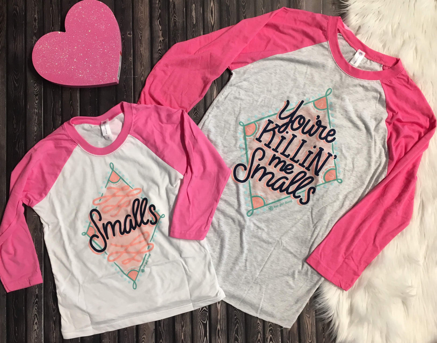 Smalls Raglan Baseball Girls Youth Tee