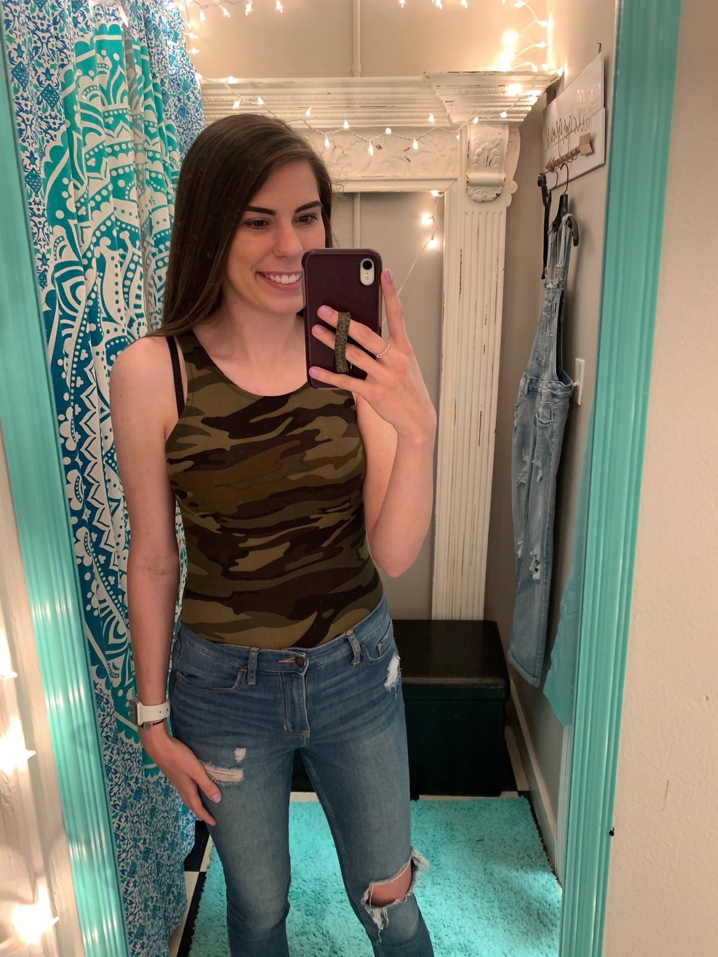 FINAL SALE - Seamless Tank Top Bodysuit - Camo (Sizes S/M, L/XL)