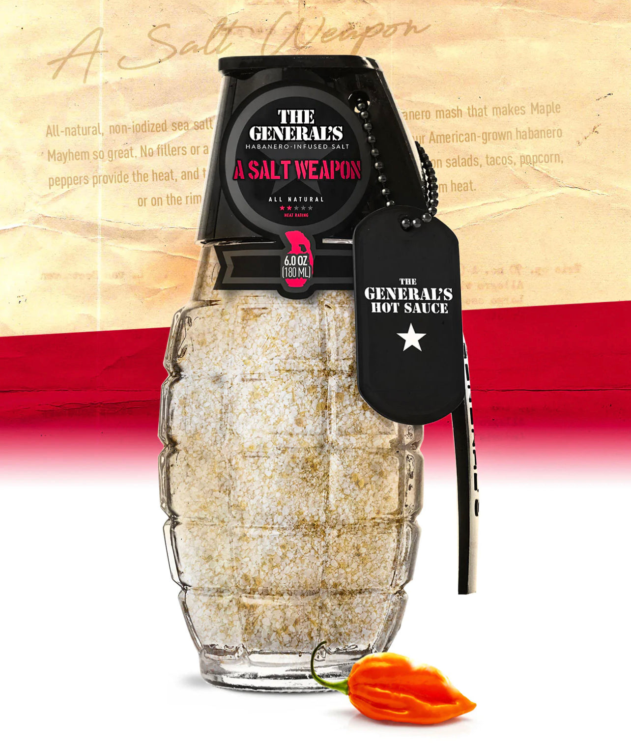 The General's Hot Sauce - A Salt Weapon - 6 oz.