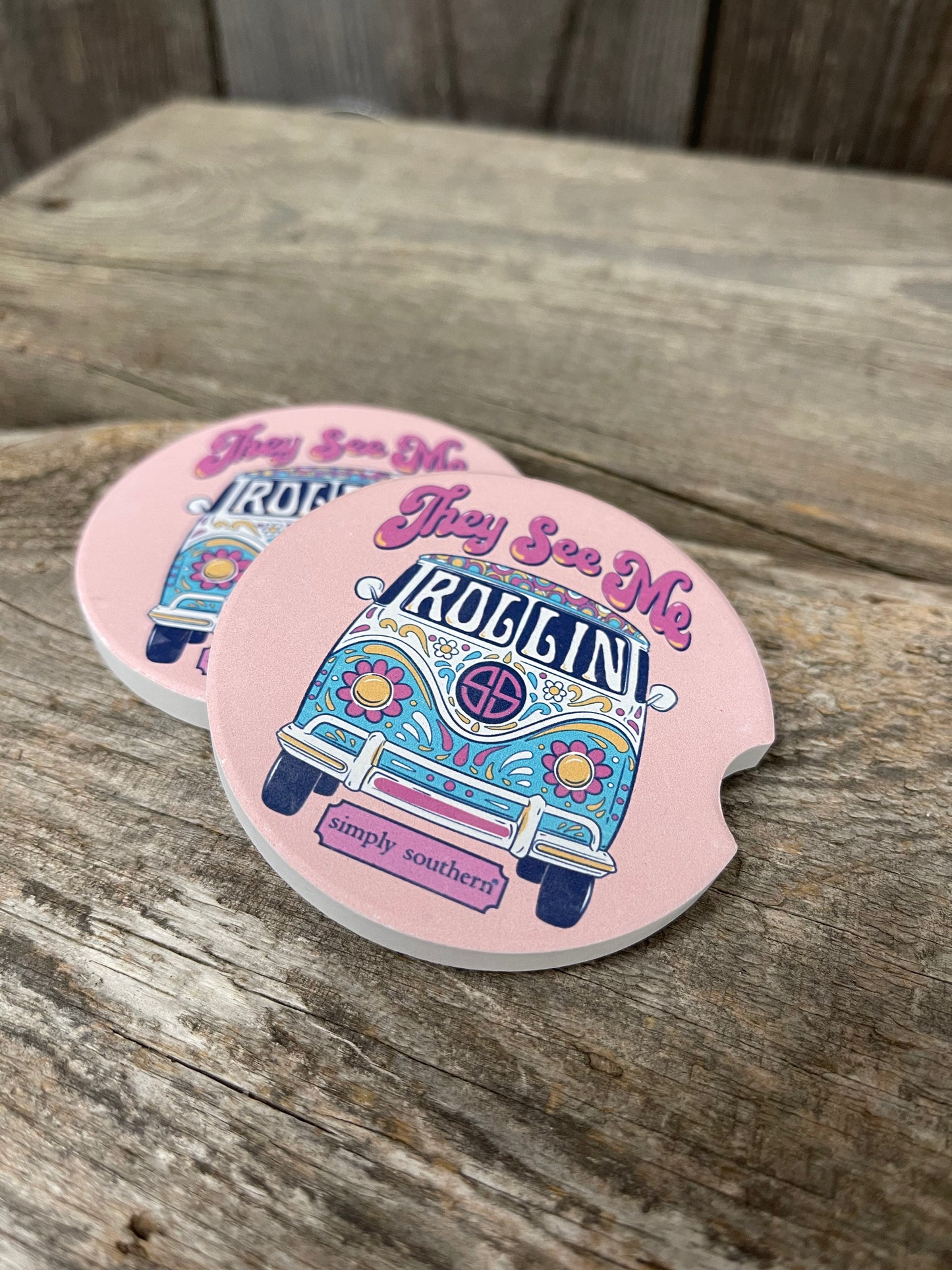 FINAL SALE - Simply Southern - Car Coasters - Asst. Designs