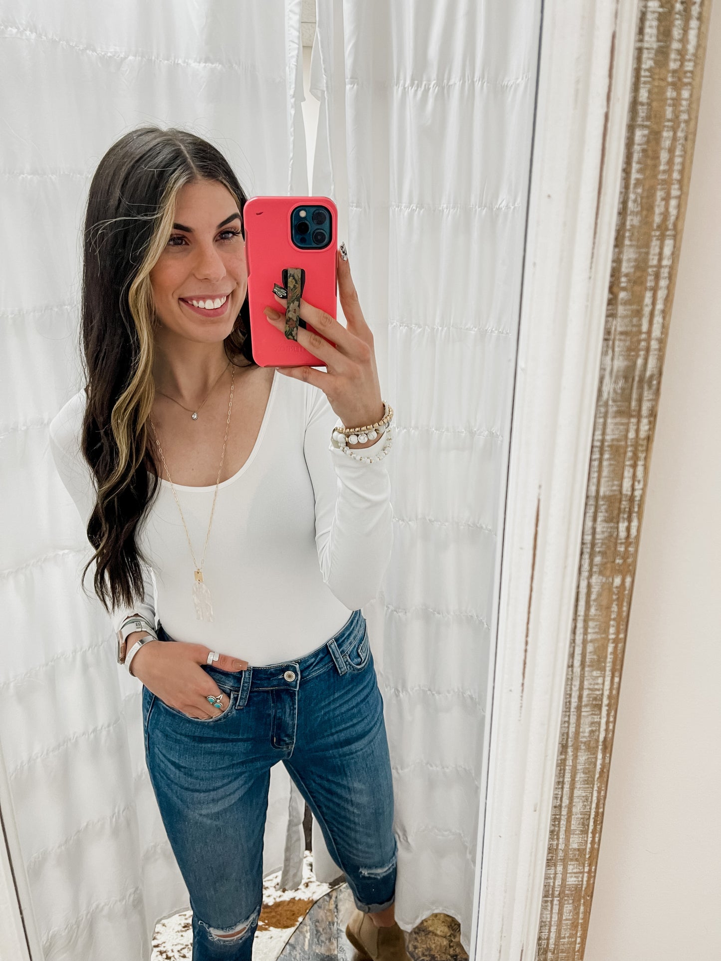 The Logan OS L/S Bodysuit - White