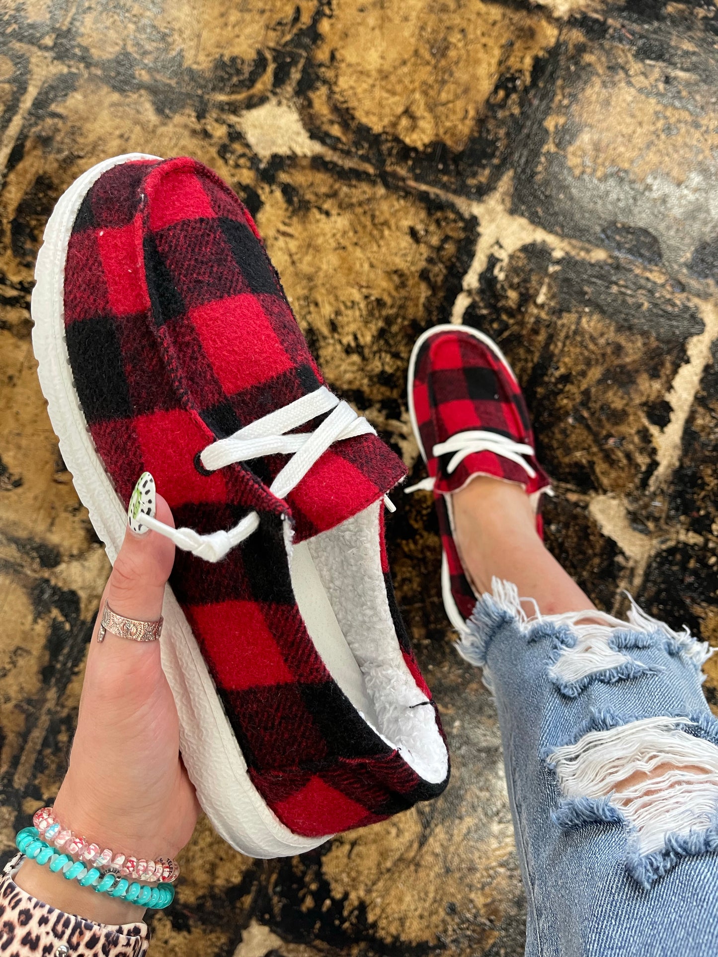 Gypsy Jazz Riley Slip On Canvas Sneaker - Buffalo Plaid