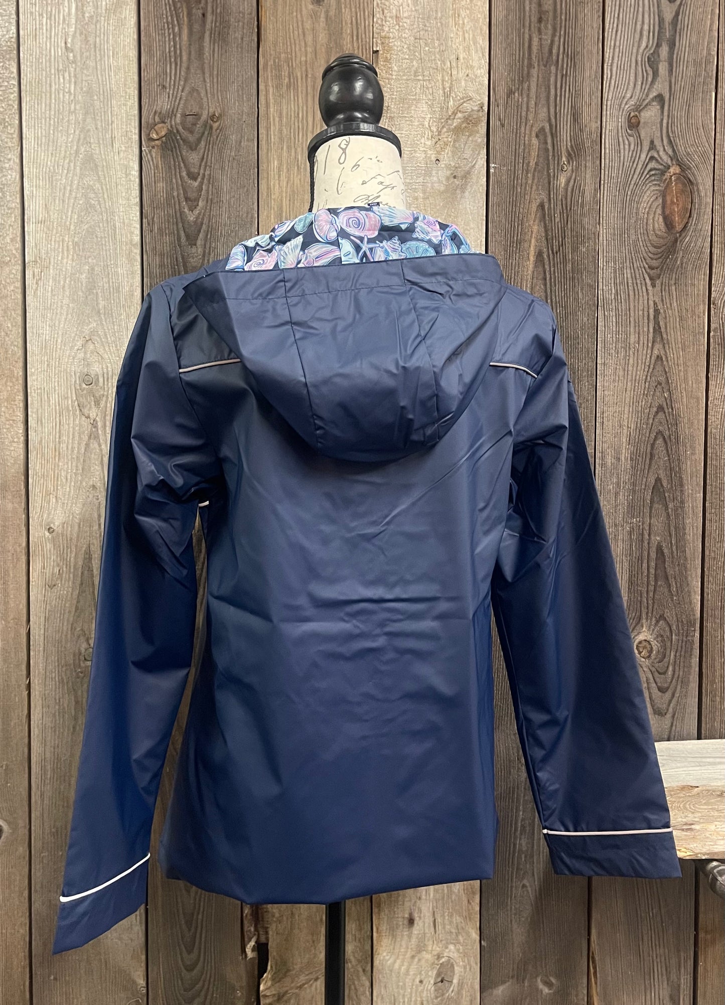 FINAL SALE - Simply Southern - Full Zip Rain Jacket - Navy