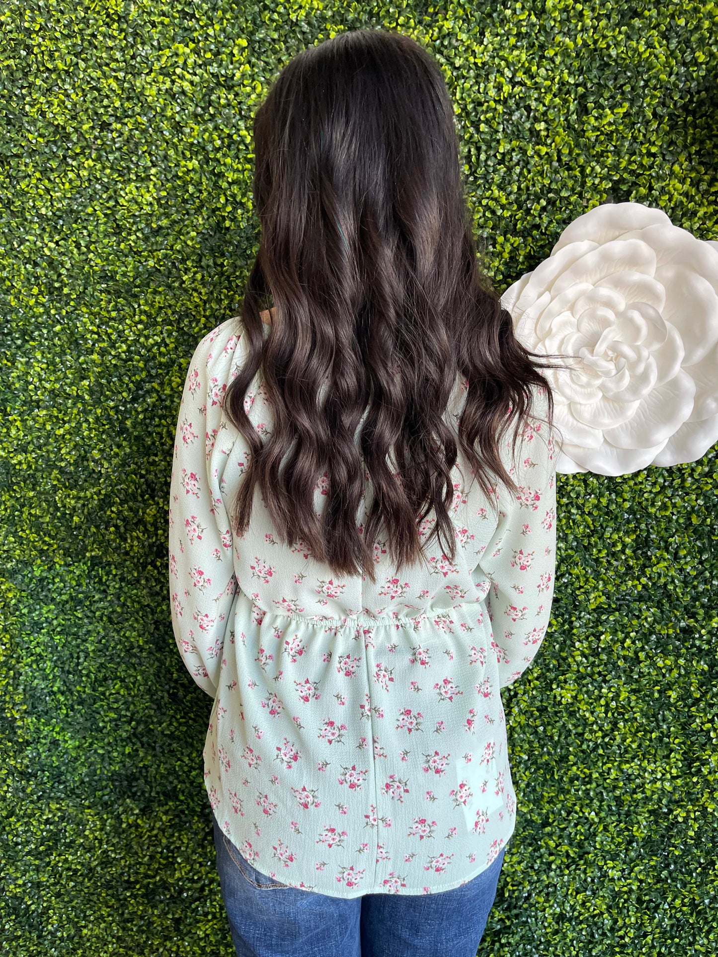 FINAL SALE - The Delilah Boho Front Knot Top - Mint