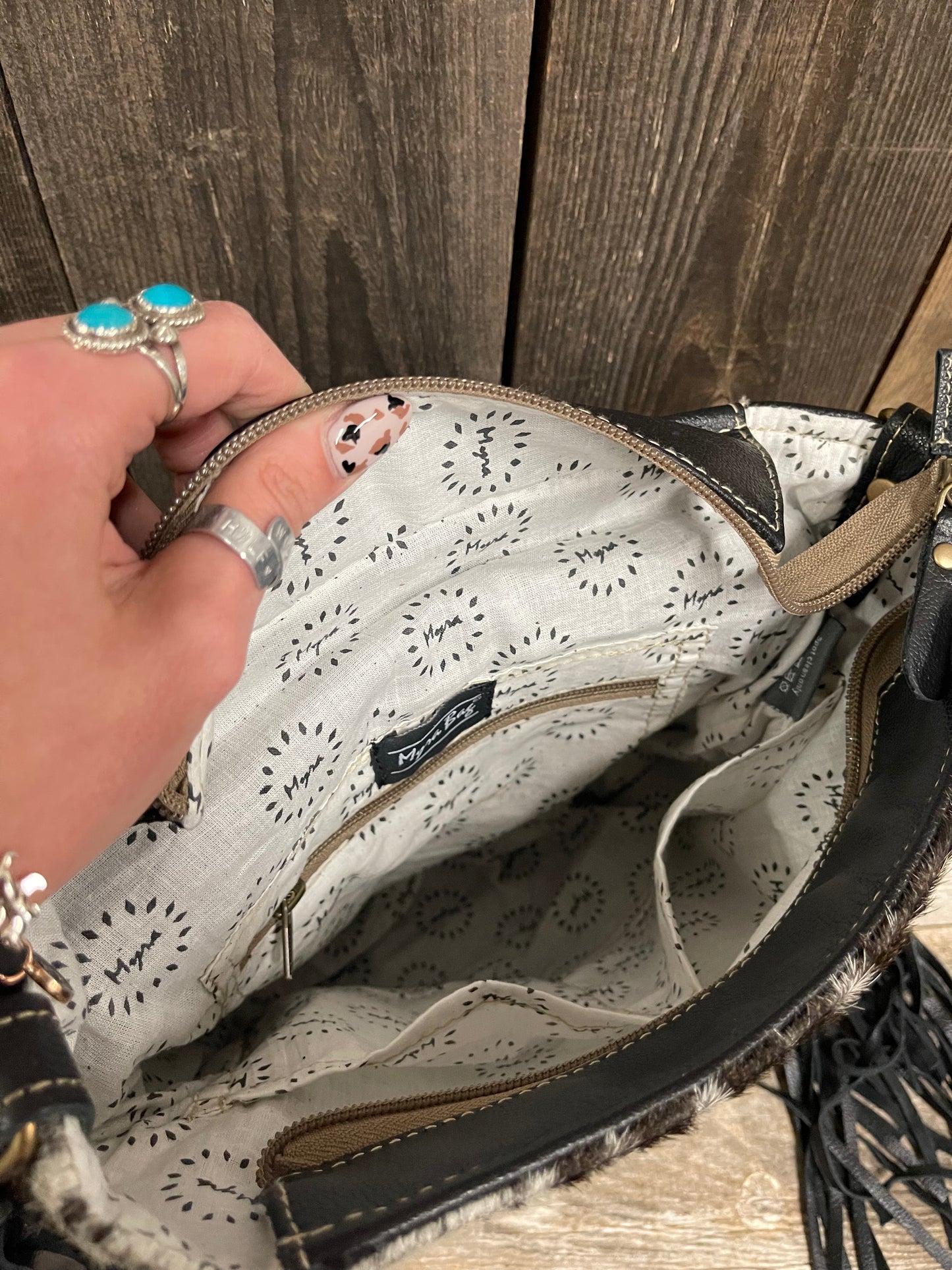 Myra Bag - Comola Hand Tooled Hairon Bag