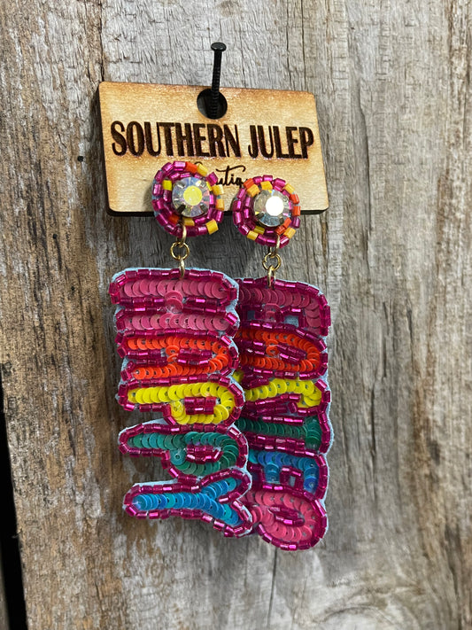 FINAL SALE - The Happy Easter Sequin Earrings - Multi