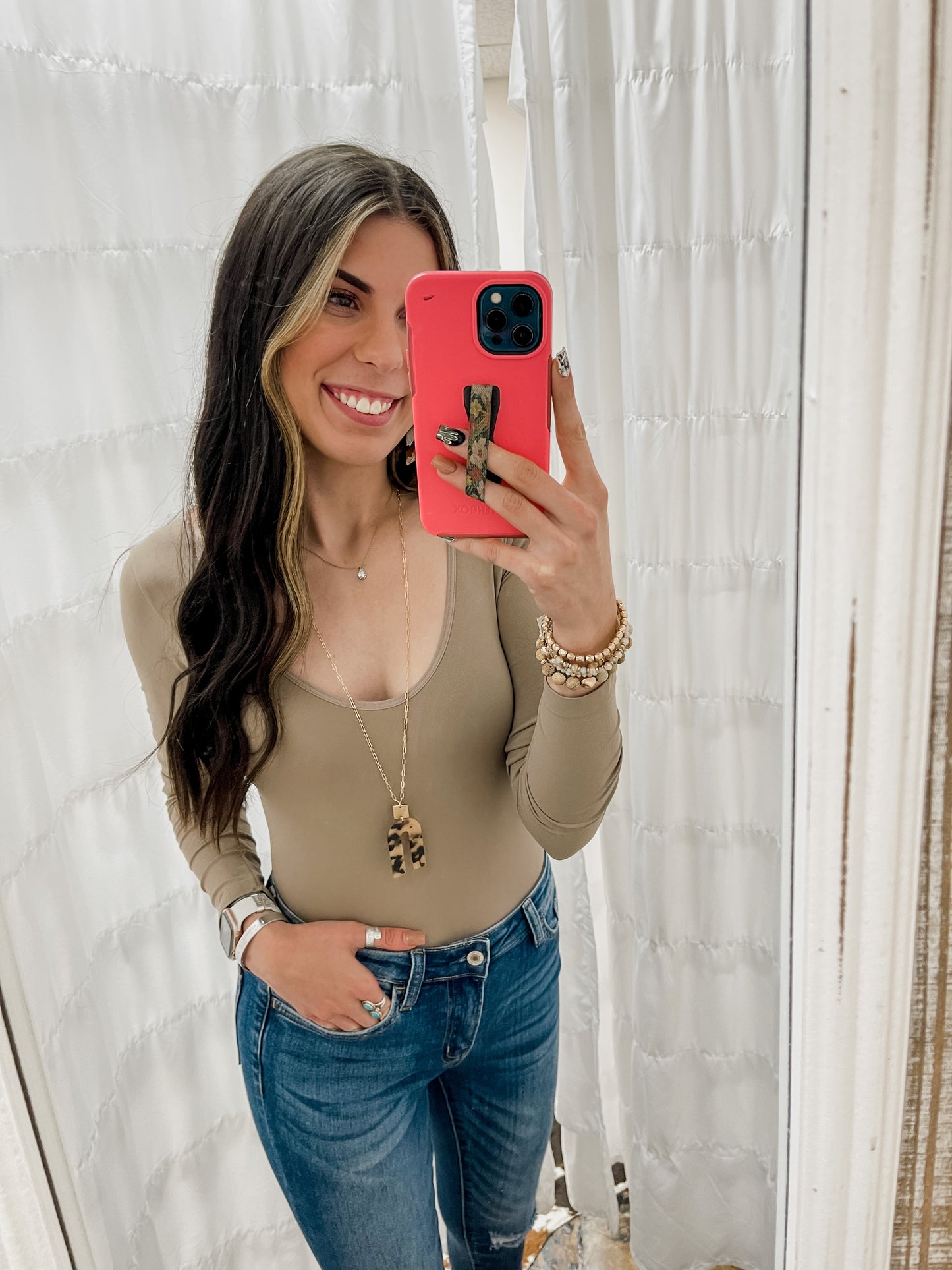 The Logan OS L/S Bodysuit - Lt Mocha