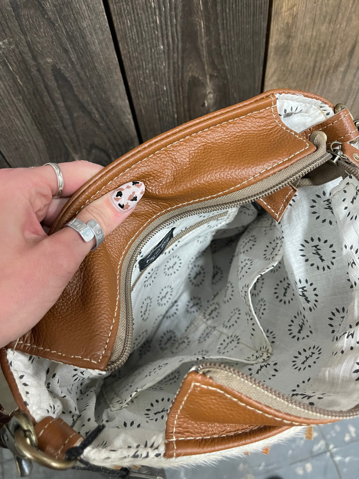 Myra Bag - Sengoia Hand Tooled Hairon Bag