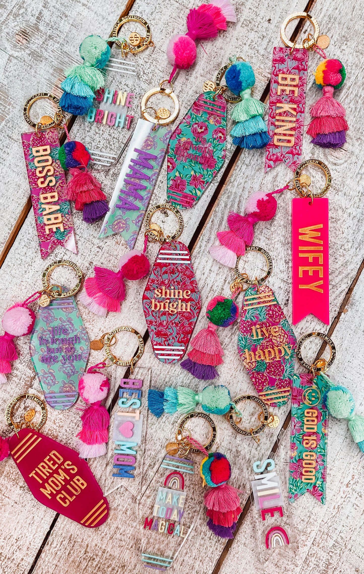 FINAL SALE - Simply Southern - Acrylic Keychains - ASST.